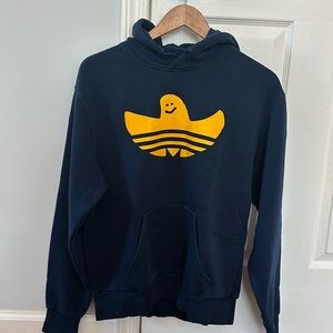 Adidas original - unisex SHMOOFOIL graphic hoodie navy blue